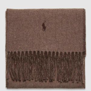 Polo Ralph Lauren 2-in-1 reversible wool scarf (Brown/nutmeg)